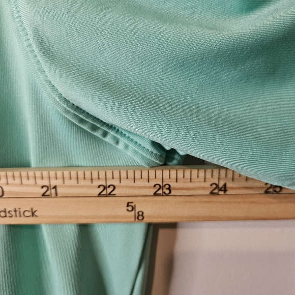 Men's Aqua Green Short Sleeve Polo Relaxed Stretch Fit Shirt Golf Bowling L - Picture 4 of 11